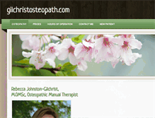 Tablet Screenshot of gilchristosteopath.com